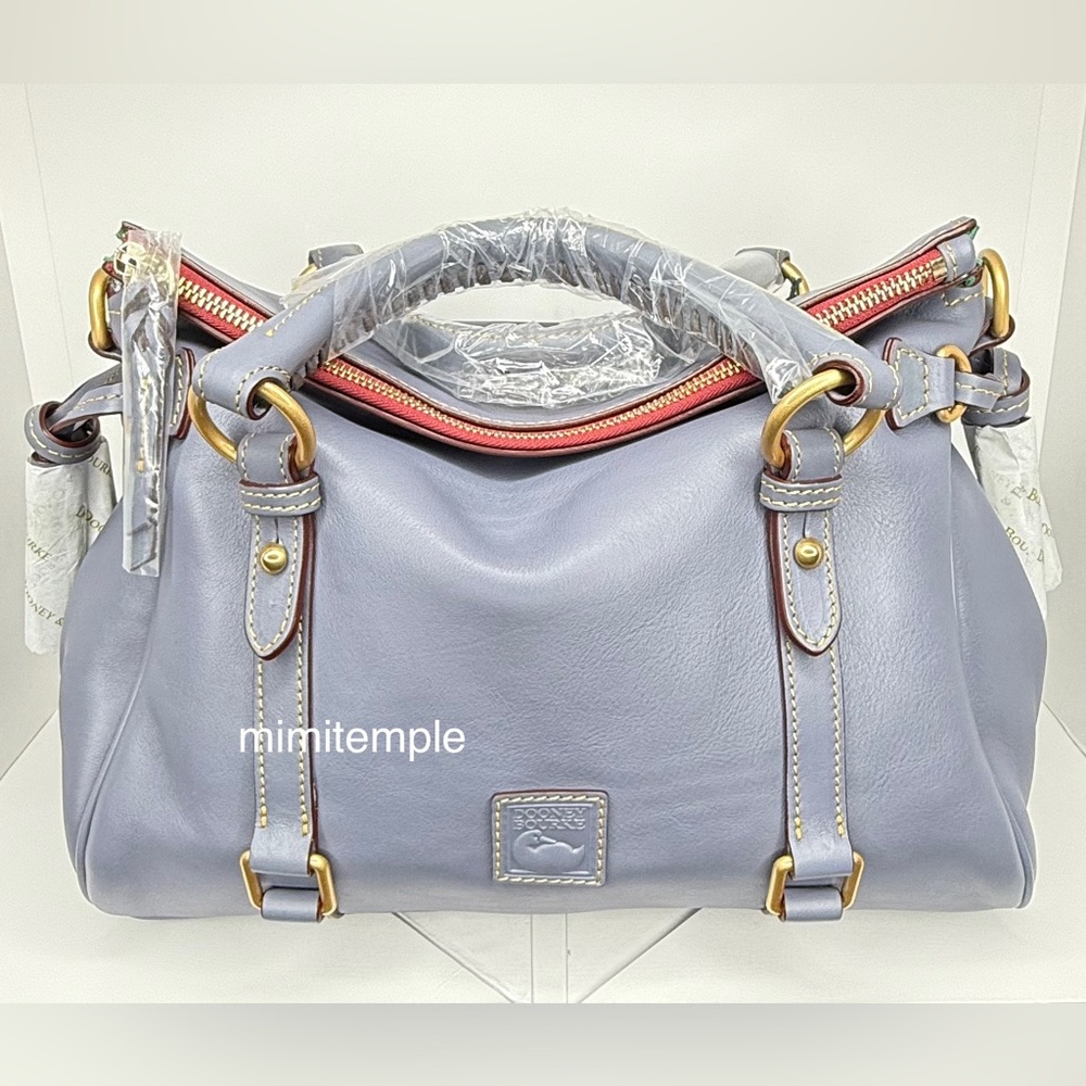 Dooney & Bourke Large Steel Blue Florentine Satchel